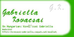 gabriella kovacsai business card